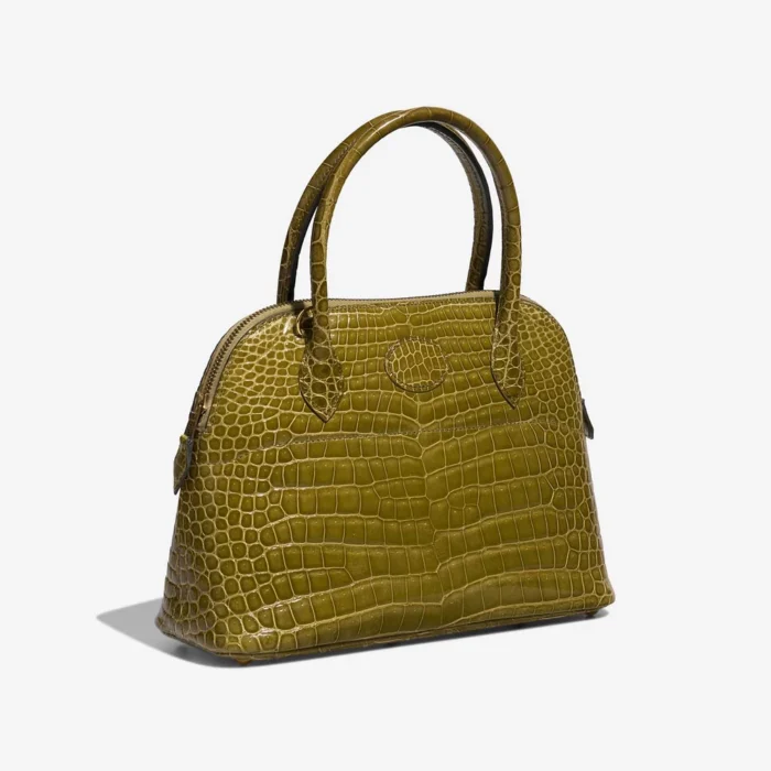 Mirror Quality Hermès Replicas Bolide 27 Porosus Crocodile Vert Anis GHW - DLF - Image 5