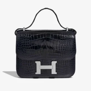 Mirror Quality Hermès Constance 18 Alligator Blue Marine PHW - DLF