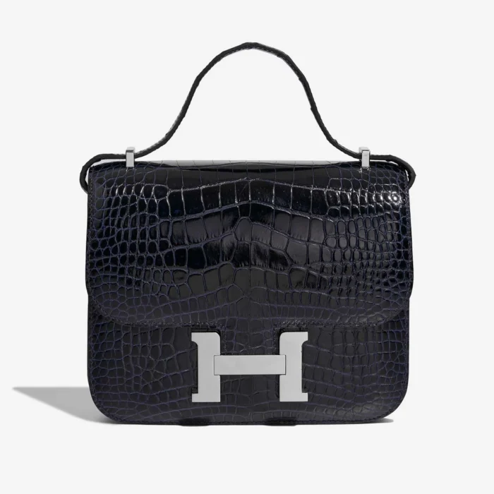 Mirror Quality Hermès Constance 18 Alligator Blue Marine PHW - DLF