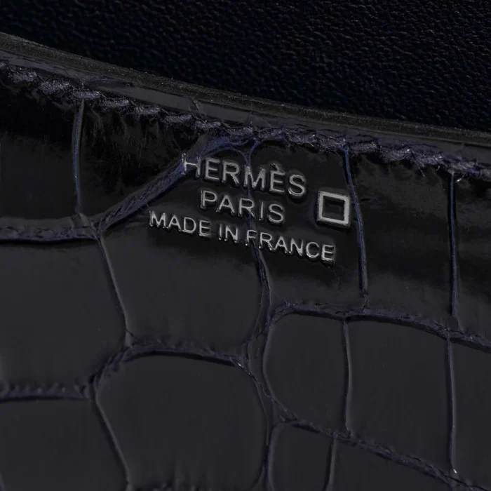 Mirror Quality Hermès Replicas Constance 18 Alligator Blue Marine PHW - DLF - Image 2