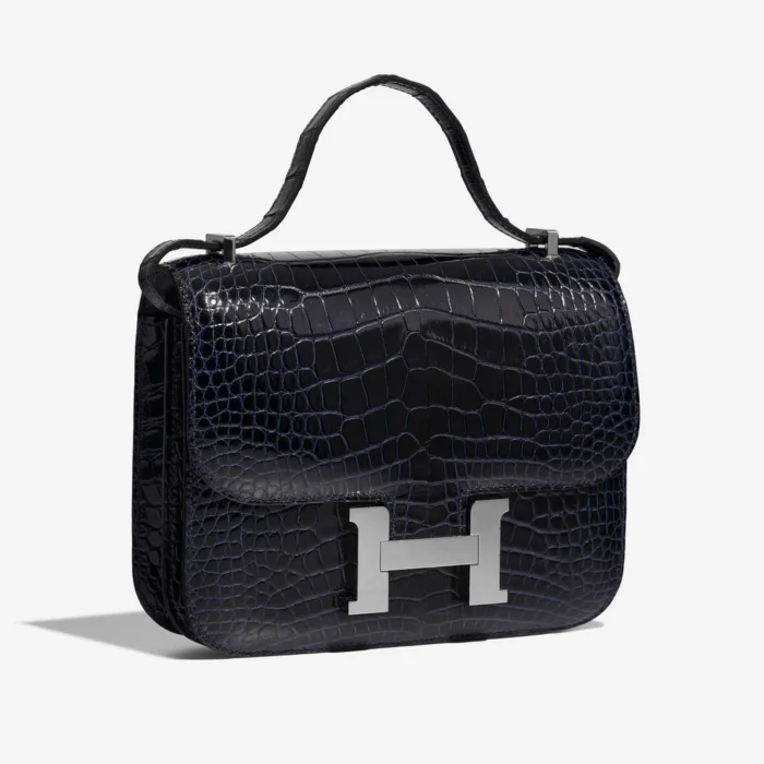Mirror Quality Hermès Replicas Constance 18 Alligator Blue Marine PHW - DLF - Image 5