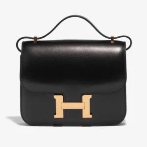Mirror Quality Hermès Replicas Constance 18 Box Black GHW – DLF