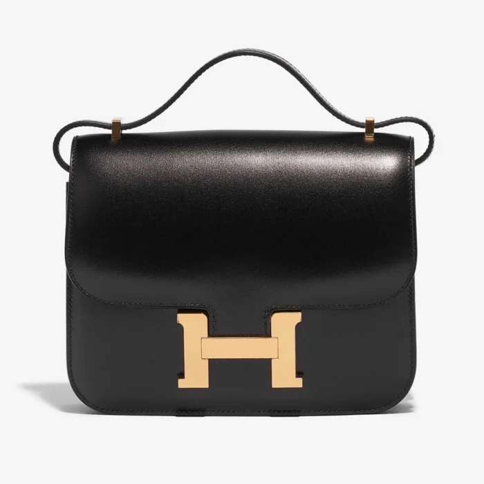 Mirror Quality Hermès Replicas Constance 18 Box Black GHW – DLF