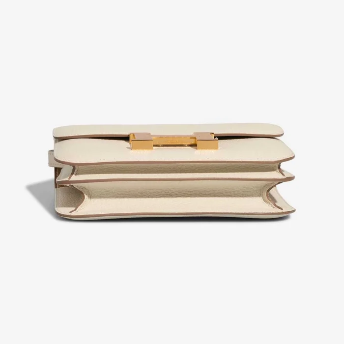 Mirror Quality Hermès Replicas Constance 18 Chevre Mysore Mushroom/Biscuit GHW - DLF - Image 4
