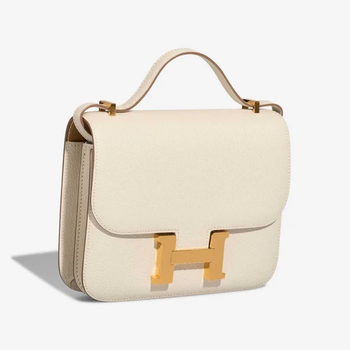 Mirror Quality Hermès Replicas Constance 18 Chevre Mysore Mushroom/Biscuit GHW - DLF - Image 5