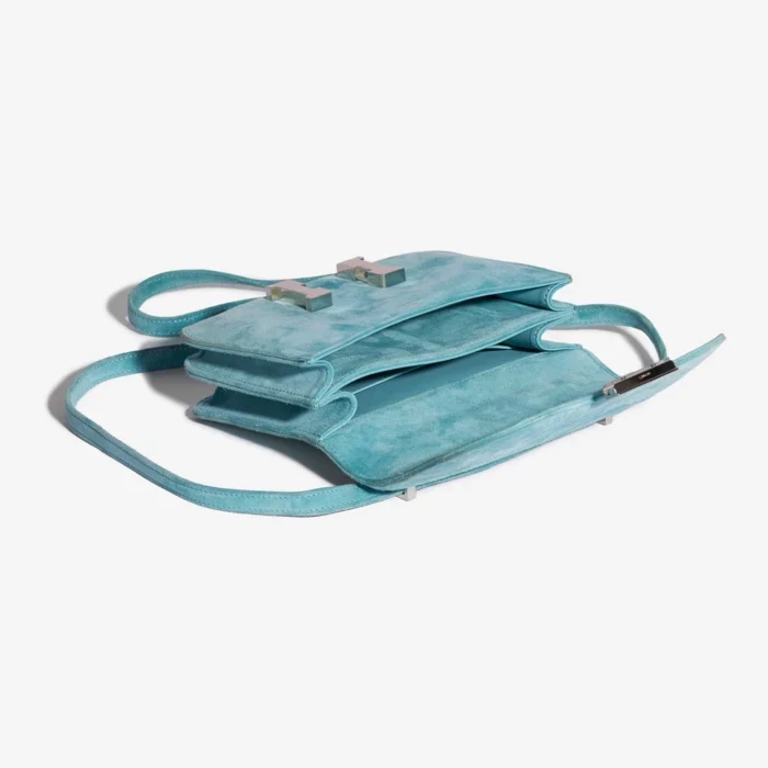 Mirror Quality Hermès Replicas Constance 18 Doblis Suede Blue Atoll PHW - DLF - Image 5