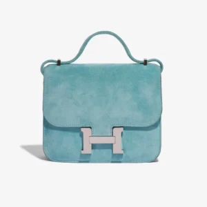 Mirror Quality Hermès Replicas Constance 18 Doblis Suede Blue
