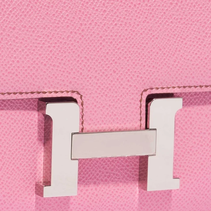 Mirror Quality Hermès Replicas Constance 18 Epsom 5P Bubblegum PHW - DLF - Image 6