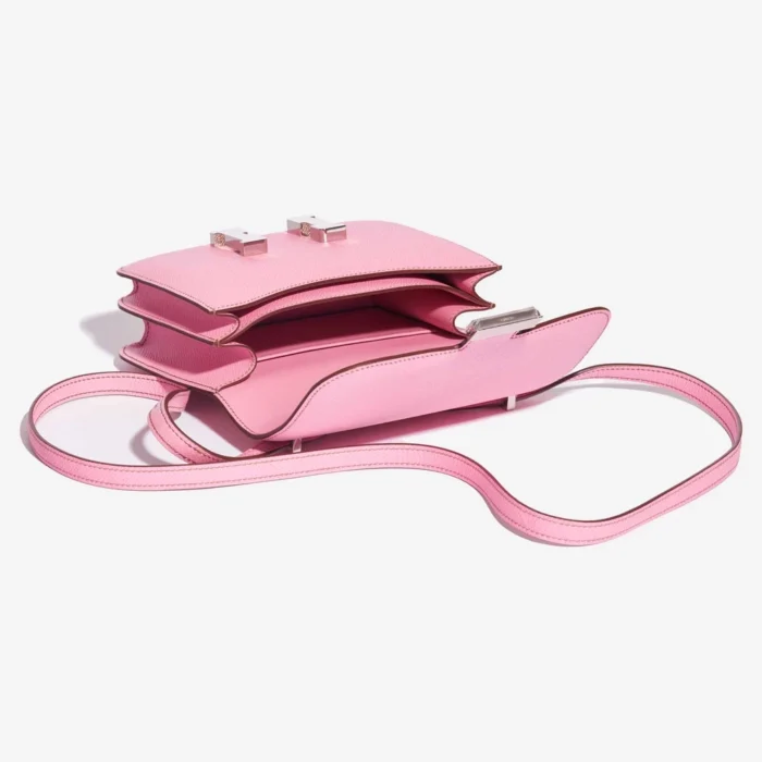Mirror Quality Hermès Replicas Constance 18 Epsom 5P Bubblegum PHW - DLF - Image 5