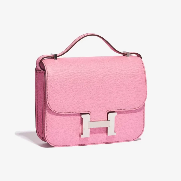Mirror Quality Hermès Replicas Constance 18 Epsom 5P Bubblegum PHW - DLF - Image 4