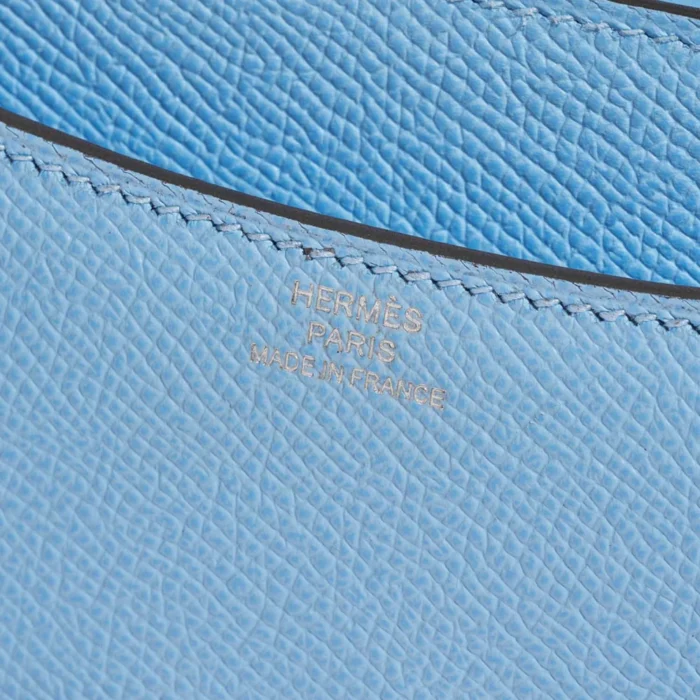 Mirror Quality Hermès Replicas Constance 18 Epsom Blue Celeste PHW - DLF - Image 5