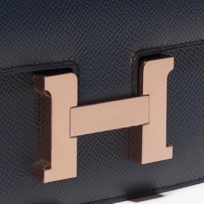 Mirror Quality Hermès Replicas Constance 18 Epsom Blue Indigo GHW - DLF - Image 7