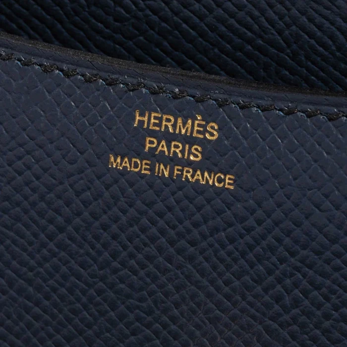 Mirror Quality Hermès Replicas Constance 18 Epsom Blue Indigo GHW - DLF - Image 6