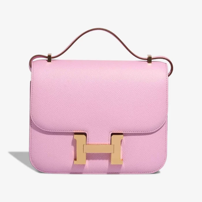 Mirror Quality Hermès Replicas Constance 18 Epsom Mauve Sylvestre GHW - DLF