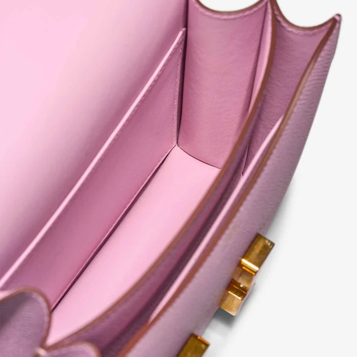 Mirror Quality Hermès Replicas Constance 18 Epsom Mauve Sylvestre GHW - DLF - Image 6