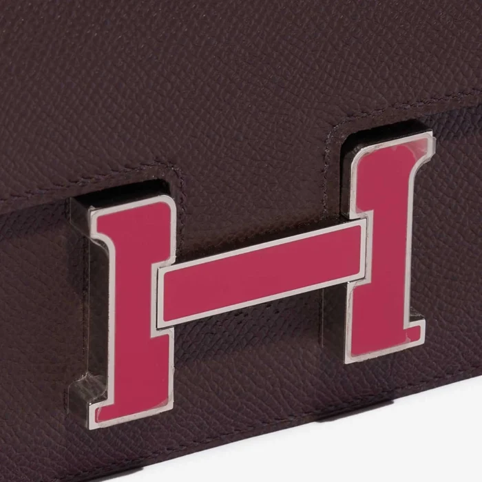 Mirror Quality Hermès Replicas Constance 18 Epsom Rouge Sellier/Framboise GHW - DLF - Image 6