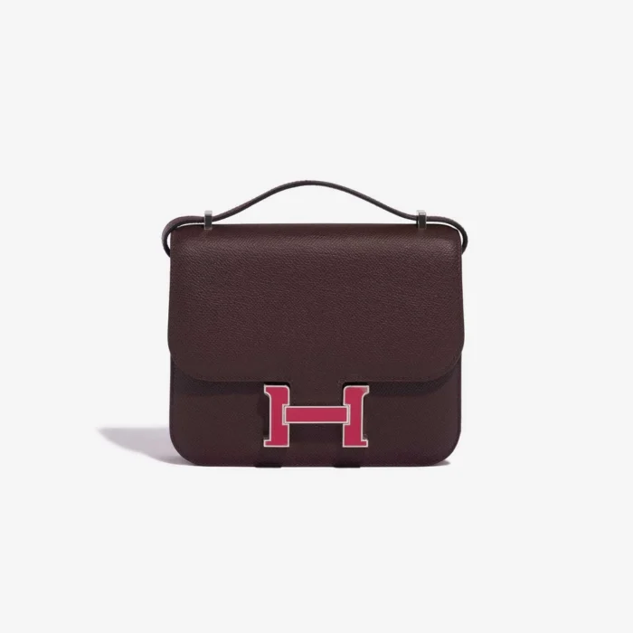 Mirror Quality Hermès Replica Constance 18 Epsom Rouge | DLF