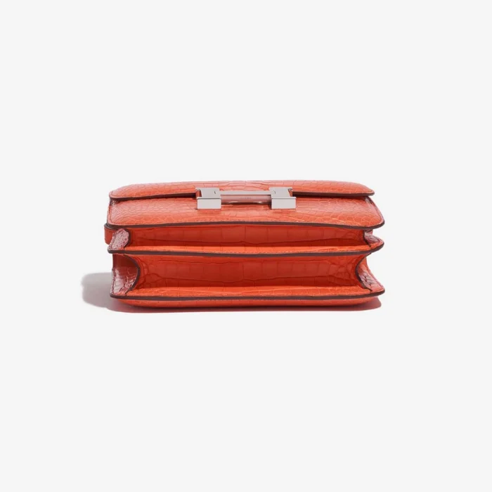 Mirror Quality Hermès Replicas Constance 18 Matte Alligator Orange Poppy PHW - DLF - Image 3