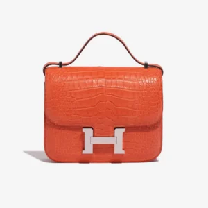 Mirror Quality Hermès Replica Constance 18 Matte Alligator Orange