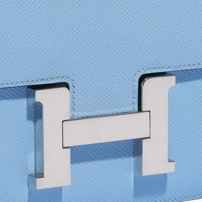 Mirror Quality Hermès Replicas Constance 24 Epsom Celeste PHW - DLF - Image 6