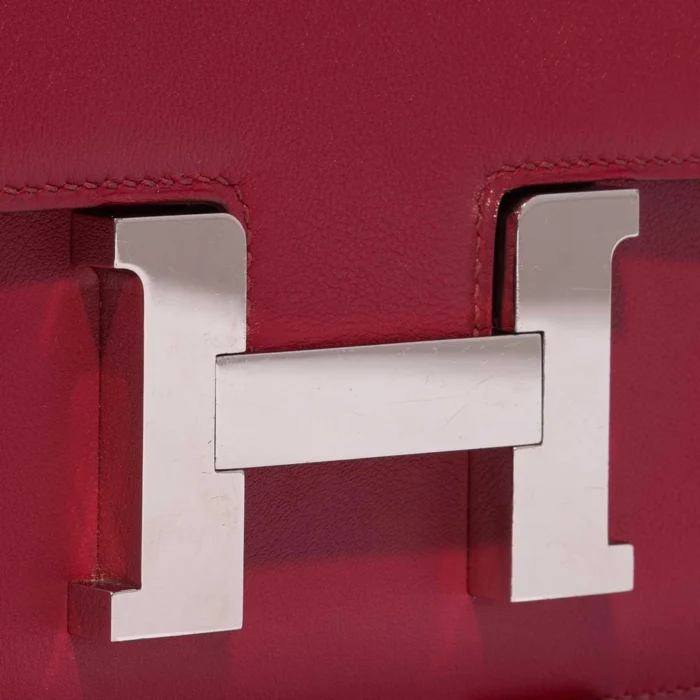Mirror Quality Hermès Replicas Constance 24 Swift Rubis PHW - DLF - Image 6