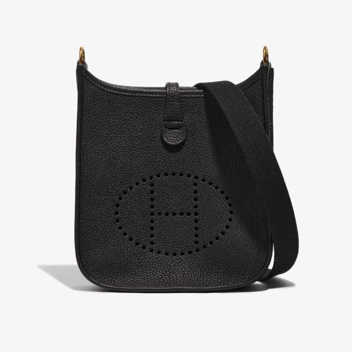 Mirror Quality Hermès Replicas Evelyne 16 Clemence Black GHW