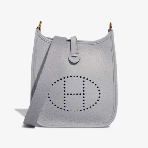 Mirror Quality Hermès Replicas Evelyne 16 Clemence Bleu Glacier GHW - DLF