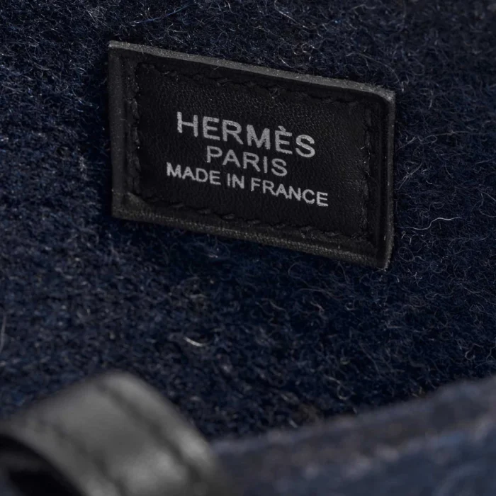 Mirror Quality Hermès Replicas Evelyne 16 Swift/Felt Blue Nuit/Black PHW - DLF - Image 6