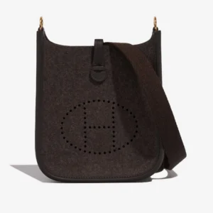 Mirror Quality Hermès Replicas Evelyne 16 Swift Felt Ebene GHW