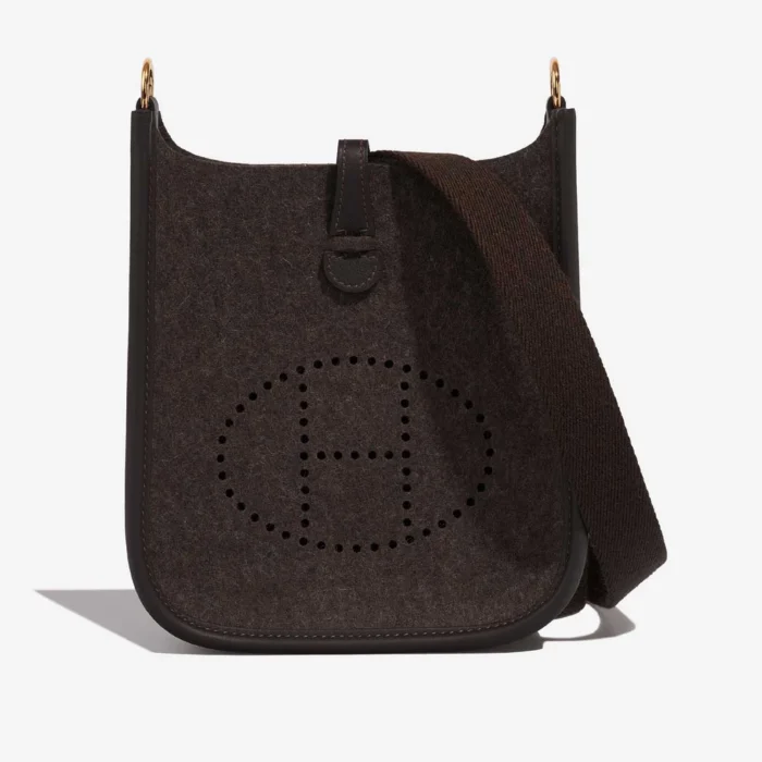 Mirror Quality Hermès Replicas Evelyne 16 Swift Felt Ebene GHW