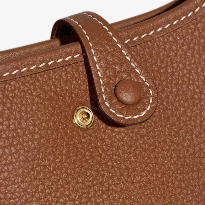 Mirror Quality Hermès Replicas Evelyne 16 Taurillon Clemence Gold GHW - DLF - Image 6