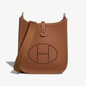 Mirror Quality Hermès Replicas Evelyne 16 Taurillon Clemence Gold GHW - DLF