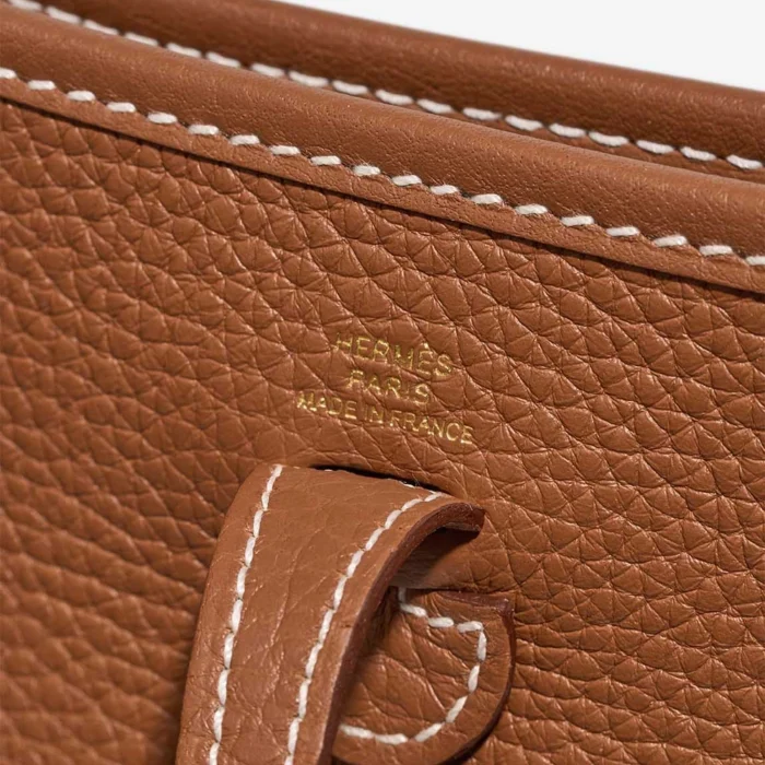 Mirror Quality Hermès Replicas Evelyne 16 Taurillon Clemence Gold GHW - DLF - Image 2