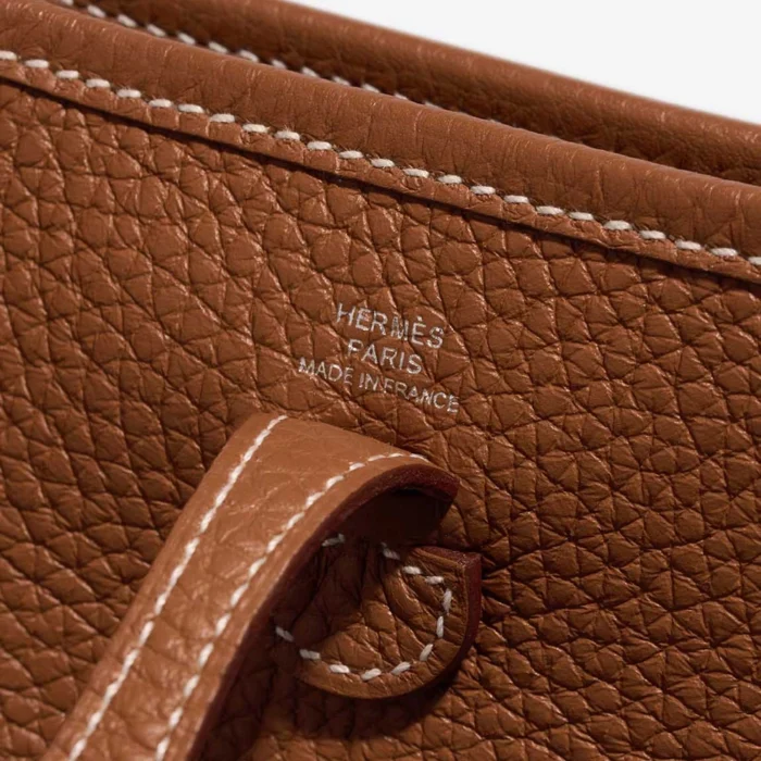 Mirror Quality Hermès Replicas Evelyne 16 Taurillon Clemence Gold PHW - DLF - Image 3