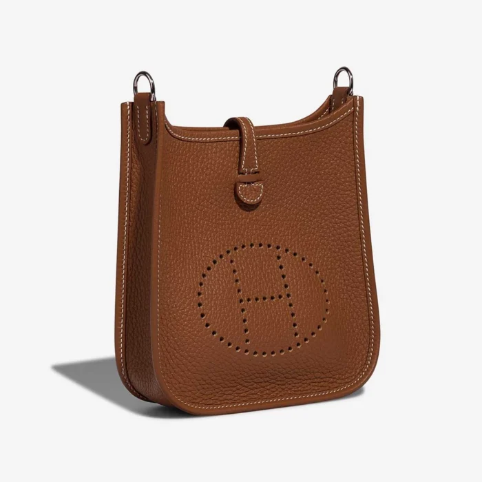 Mirror Quality Hermès Replicas Evelyne 16 Taurillon Clemence Gold PHW - DLF - Image 2