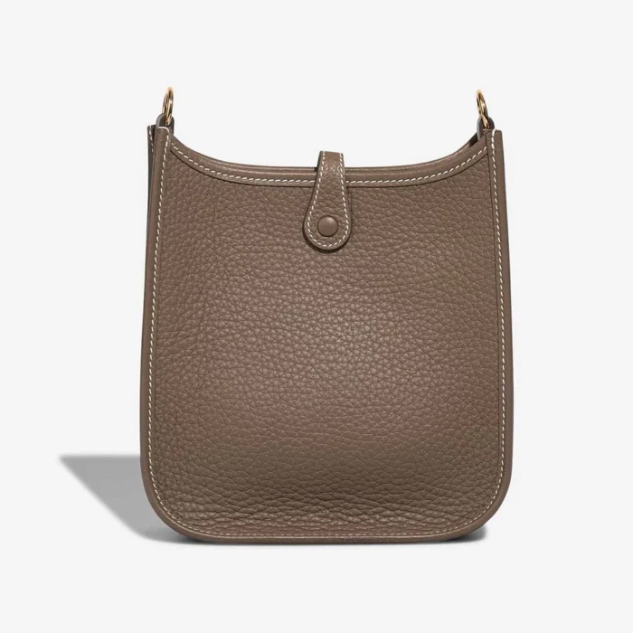 Mirror Quality Hermès Replicas Evelyne 16 Taurillon Clemence Etoupe/Bleu Indigo GHW - DLF - Image 3