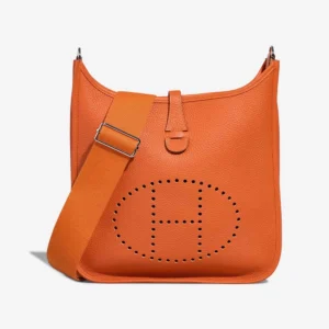 Mirror Quality Hermès Replicas Evelyne 29 Clemence Orange H PHW - DLF