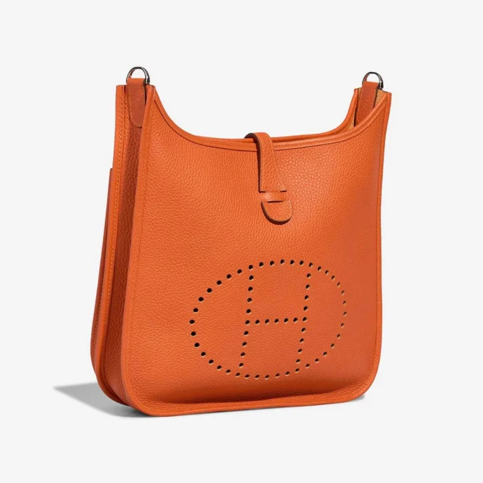 Mirror Quality Hermès Replicas Evelyne 29 Clemence Orange H PHW - DLF - Image 5