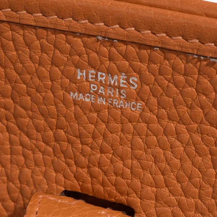 Mirror Quality Hermès Replicas Evelyne 29 Clemence Orange PHW - DLF - Image 6