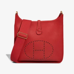Mirror Quality Hermès Replicas Evelyne 29 Taurillon Clemence Rouge Vermillon GHW - DLF