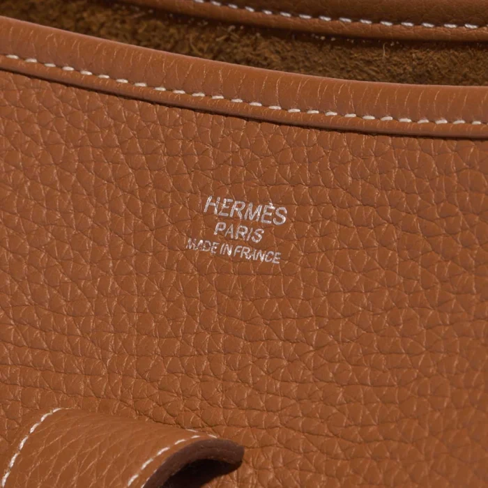 Mirror Quality Hermès Replicas Evelyne 33 Taurillon Clemence Gold PHW - DLF - Image 6