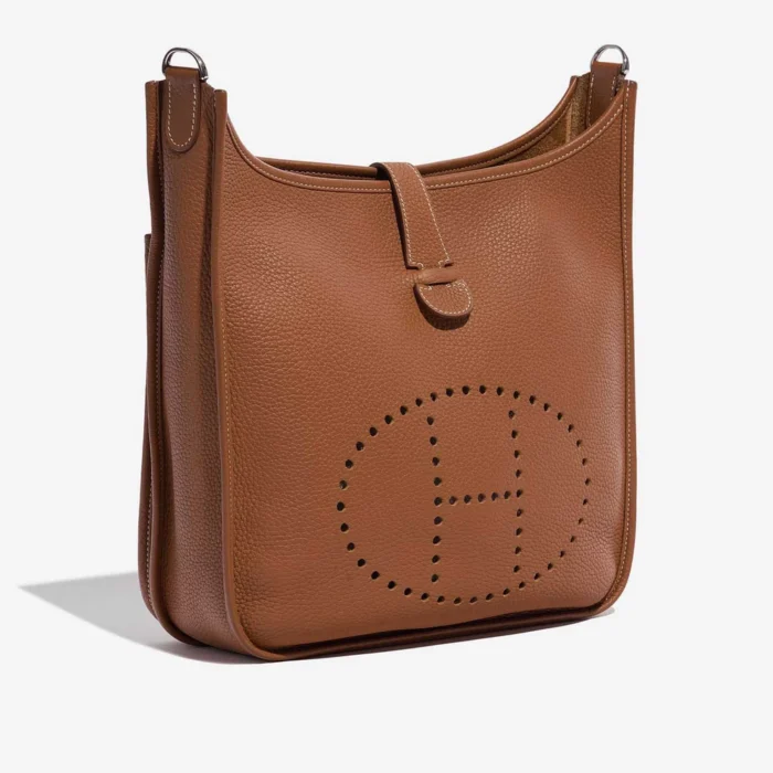 Mirror Quality Hermès Replicas Evelyne 33 Taurillon Clemence Gold PHW - DLF - Image 4