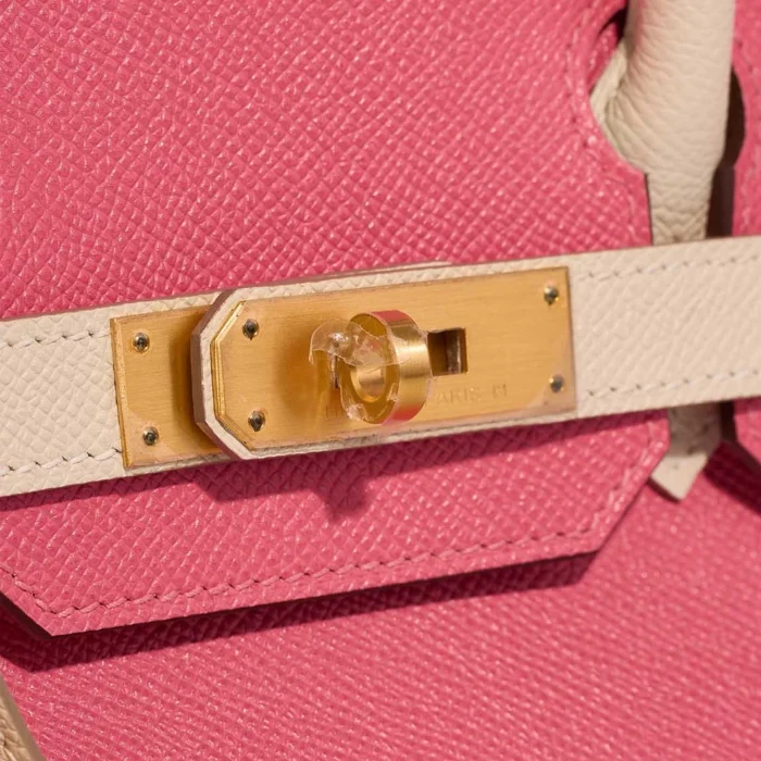 Mirror Quality Hermès Replicas HSS Birkin 30 Epsom Rose Lipstick/Craie BGHW - DLF - Image 7