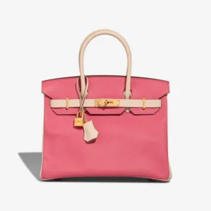 Mirror Quality Hermès Replicas HSS Birkin 30 Epsom Rose Lipstick/Craie BGHW - DLF