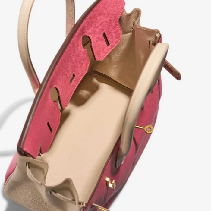 Mirror Quality Hermès Replicas HSS Birkin 30 Epsom Rose Lipstick/Craie BGHW - DLF - Image 5