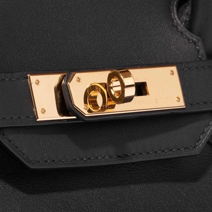 Mirror Quality Hermès Replicas HSS Birkin 30 Swift Black/Magnolia GHW - DLF - Image 7