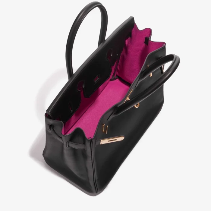 Mirror Quality Hermès Replicas HSS Birkin 30 Swift Black/Magnolia GHW - DLF - Image 5