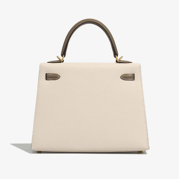 Mirror Quality Hermès Replicas HSS Kelly 25 Epsom Craie/Etoupe GHW - DLF - Image 2