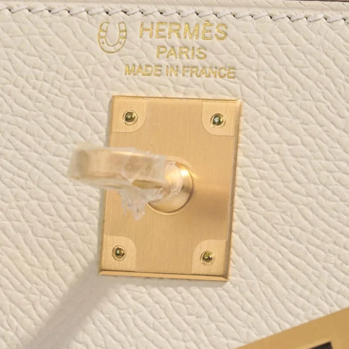 Mirror Quality Hermès Replicas HSS Kelly 25 Epsom Craie/Etoupe GHW - DLF - Image 6