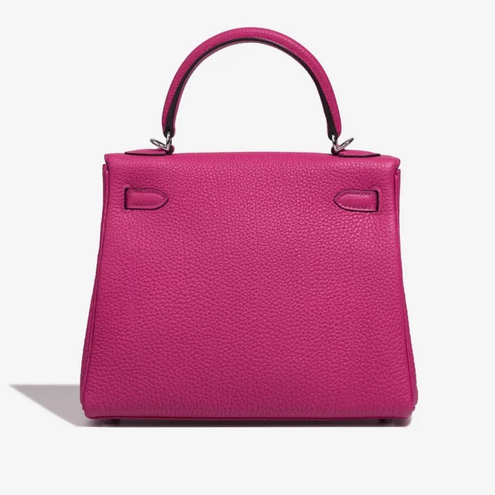 Mirror Quality Hermès Replicas HSS Kelly 25 Togo Rose Pourpre/Black PHW - DLF - Image 2